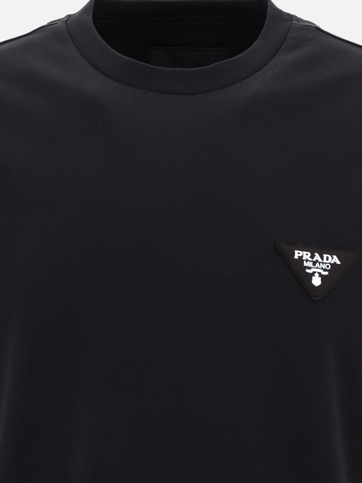Crewneck t-shirts 100% cotton  Black - Prada Men | PDP | VIETTI Online Store | Zoom-Modal_3
