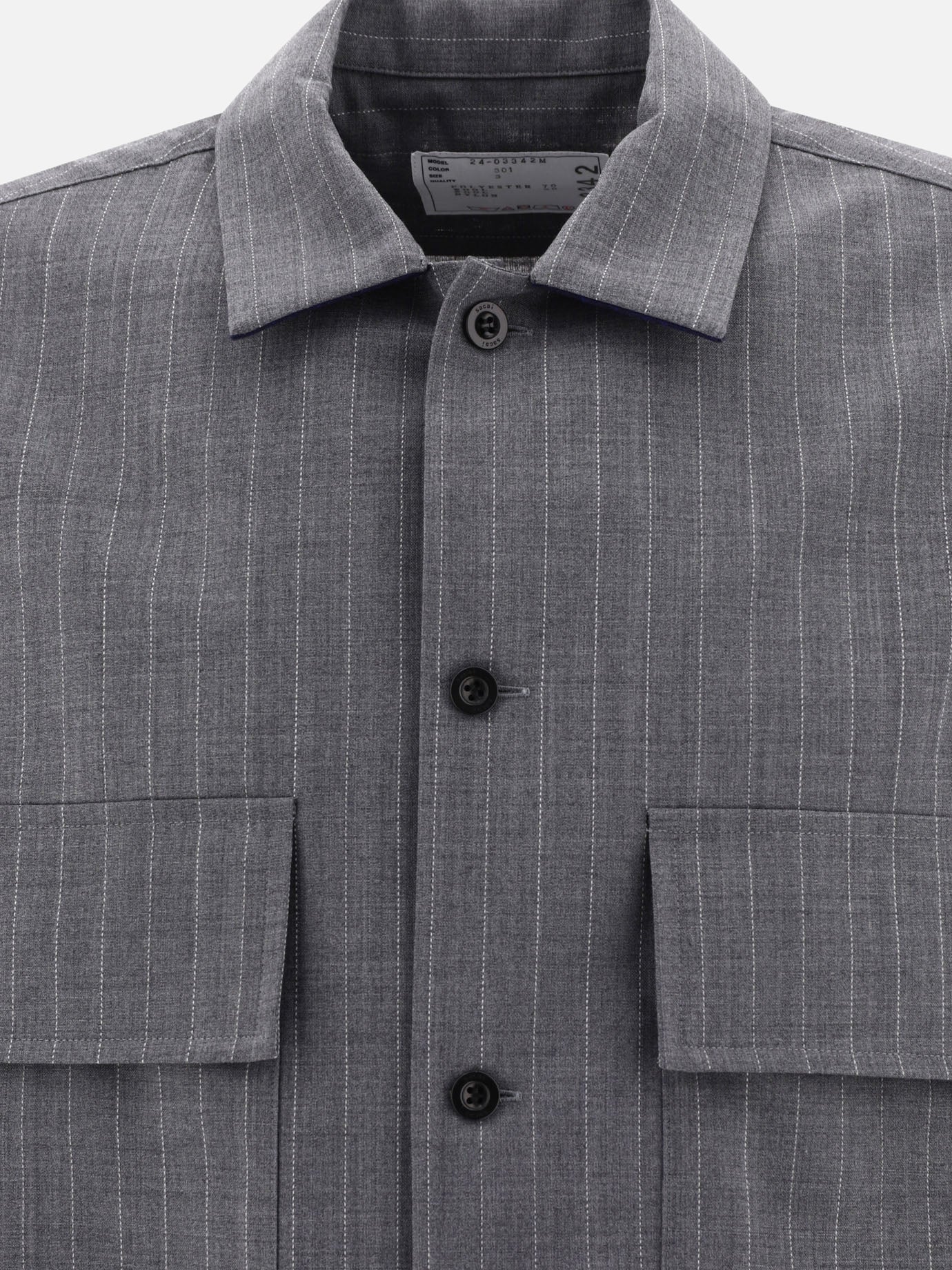 Pinstripe shirt with pockets