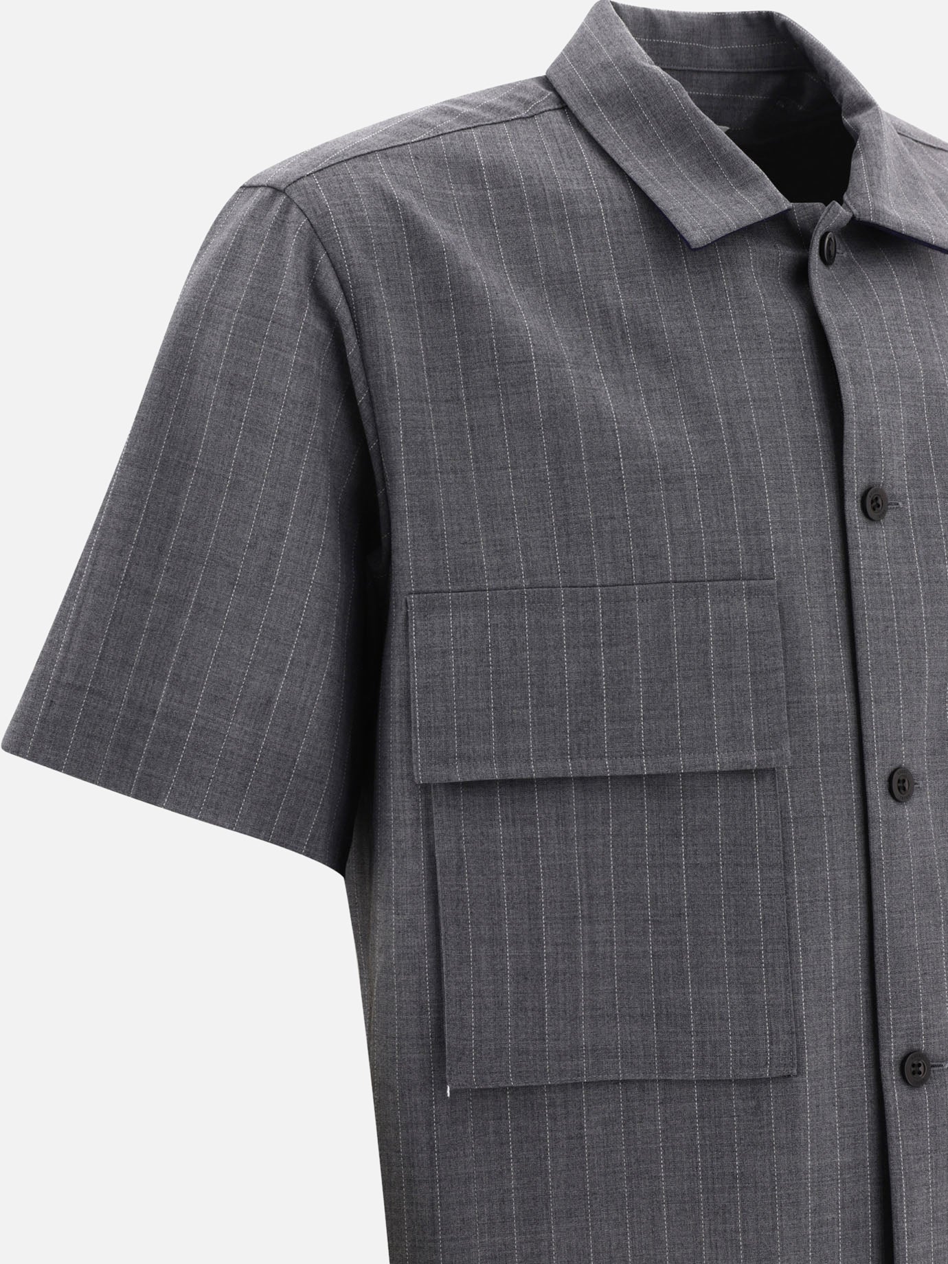 Pinstripe shirt with pockets