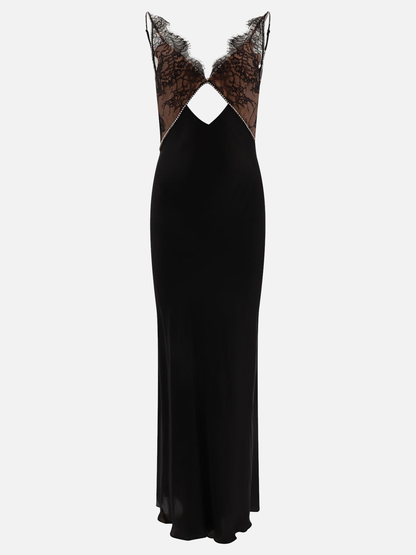 Long dresses 100% viscose  Black - Self-portrait Women | PDP | VIETTI Online Store | thumbnail