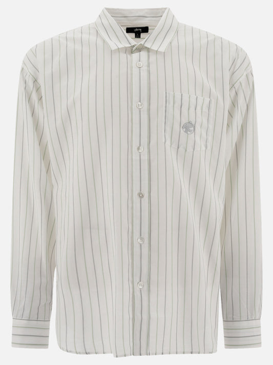 Stüssy Classic striped shirt White