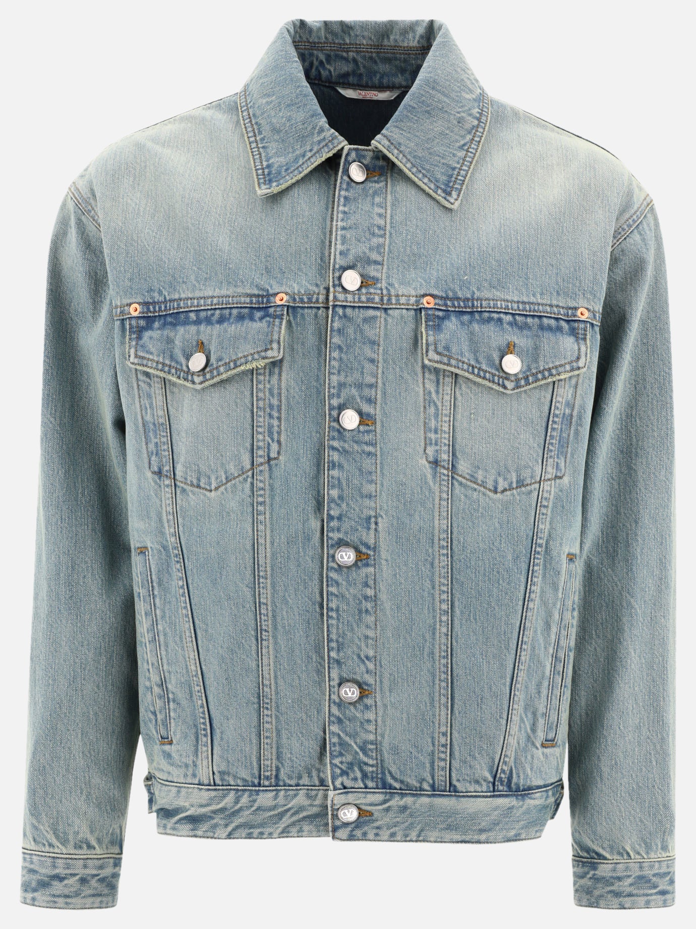 Denim jackets 100% cotton  Light blue - Valentino Men | PDP | VIETTI Online Store | Zoom-Modal
