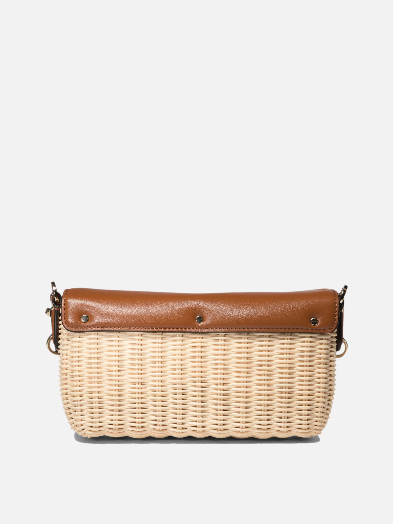 Valentino Garavani "Locò" rattan shoulder bag Brown