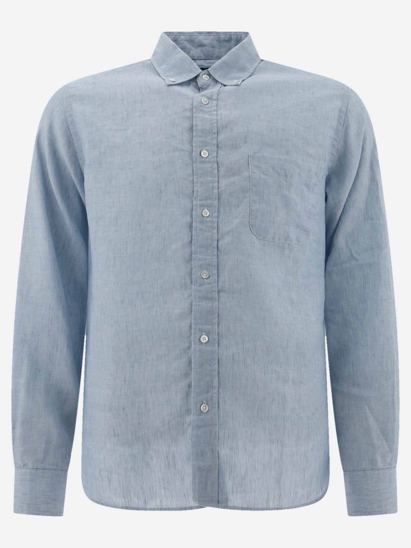 Linen shirt with chest pocket