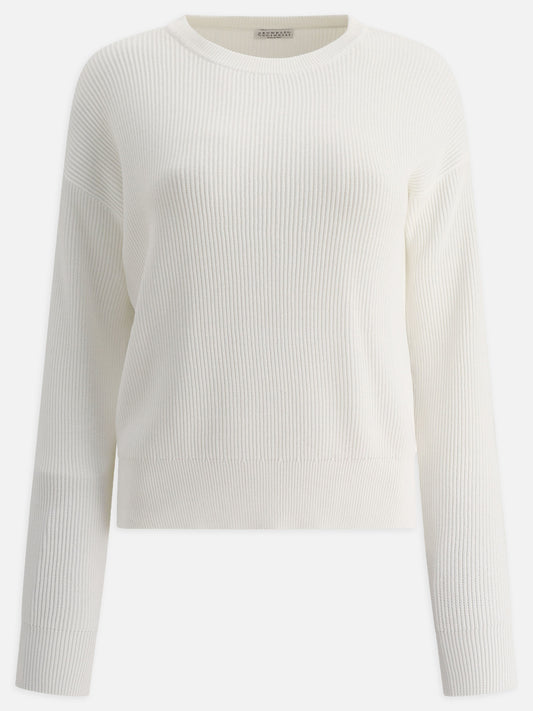 English rib cotton sweater