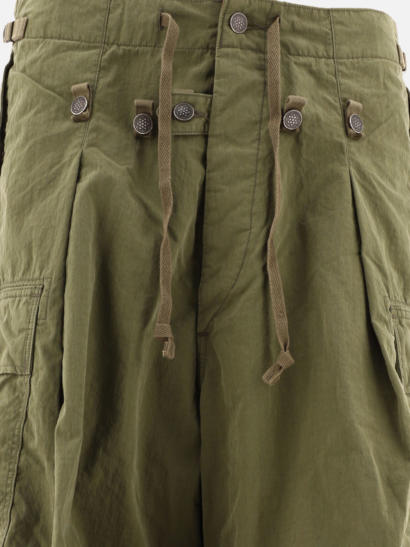 KAPITAL "Ripstop Jumbo" cargo trousers Green