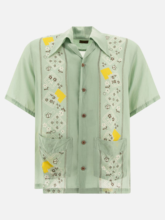 KAPITAL "Peckish Rainbowy" shirt Green