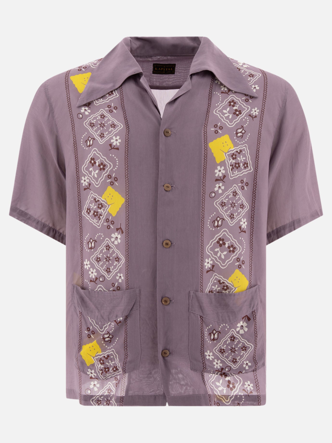 KAPITAL "Peckish Rainbowy" shirt Purple