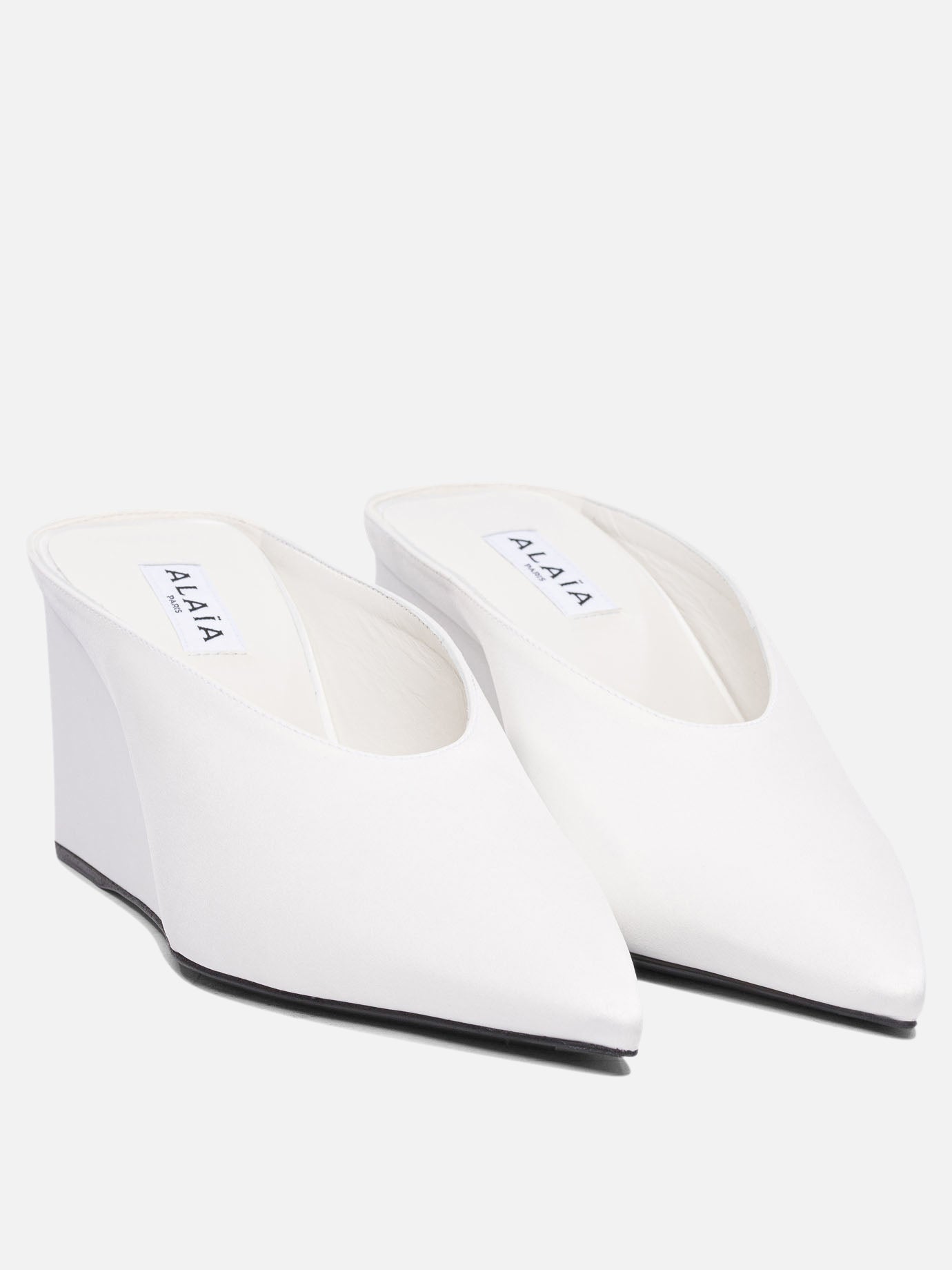 Alaïa Wedge mules 75 mm 10852733_37 White thumbnail_2