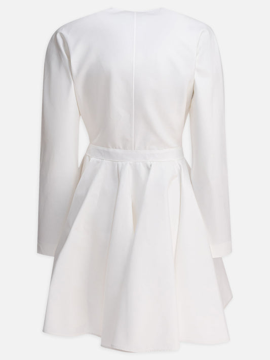 Alaïa Asymmetric short dress 11656783_38 White 2