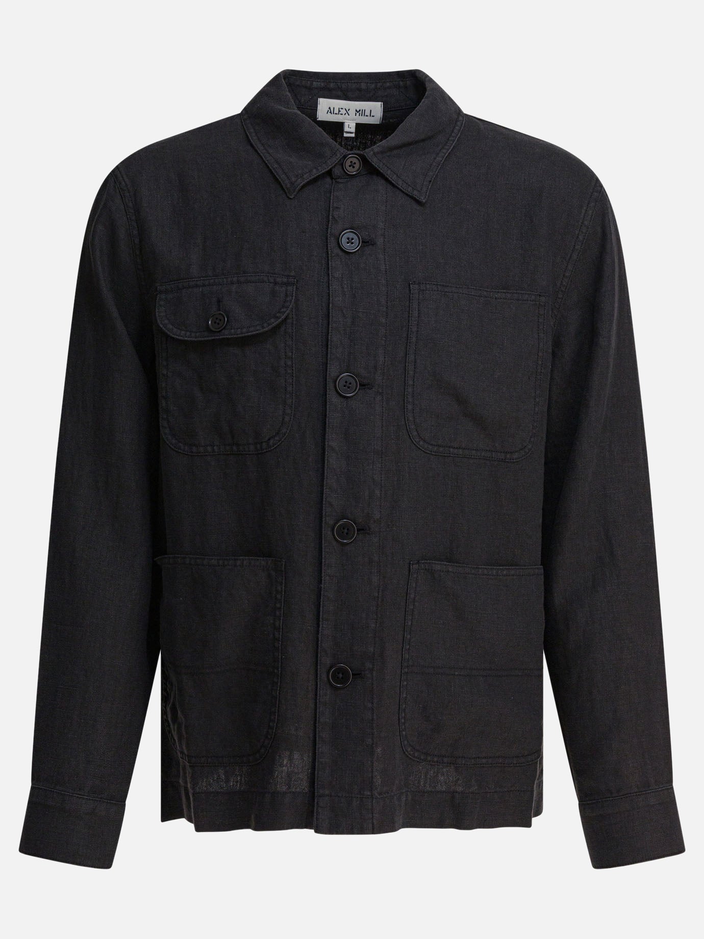 Overshirt jackets Solid colour  Black - Alex Mill Men | PDP | VIETTI Online Store | Zoom-Modal
