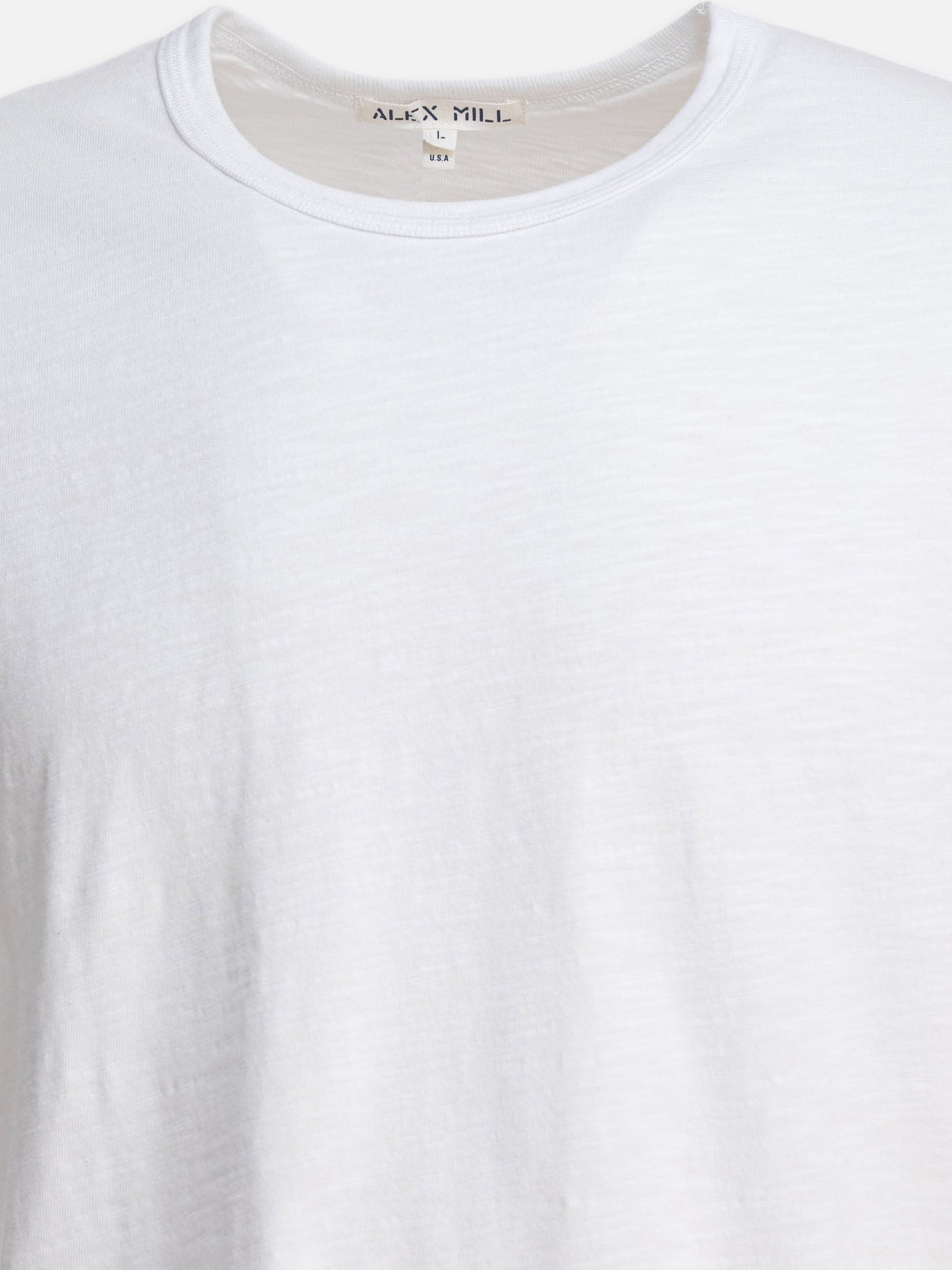 Crewneck t-shirts Solid colour  White - Alex Mill Men | PDP | VIETTI Online Store | thumbnail_3
