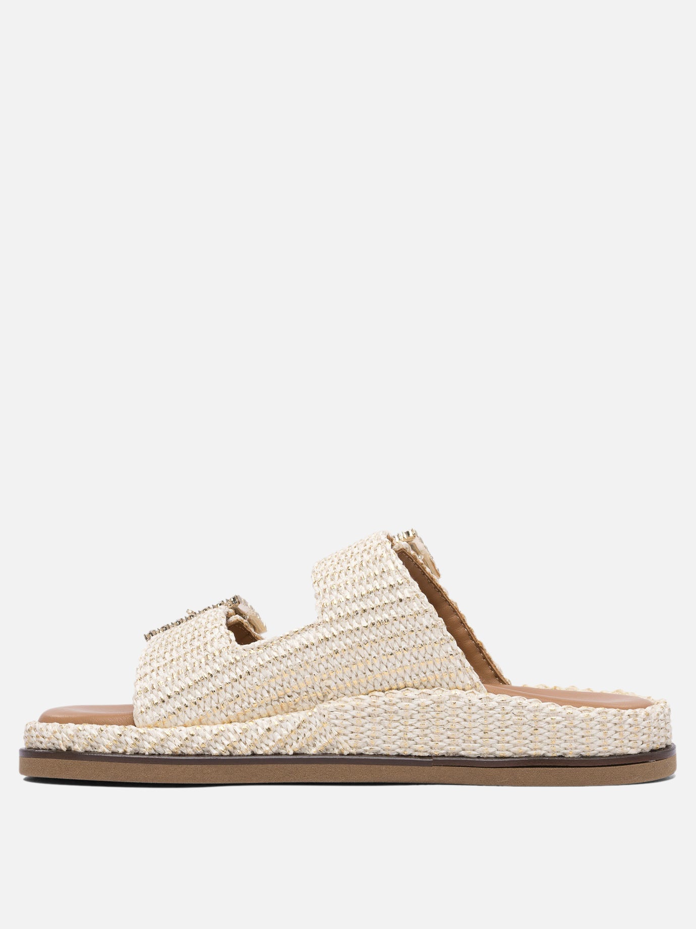 Flat sandals 100% rafia - 100% rubber  White - Alibi Women | PDP | VIETTI Online Store | thumbnail_3