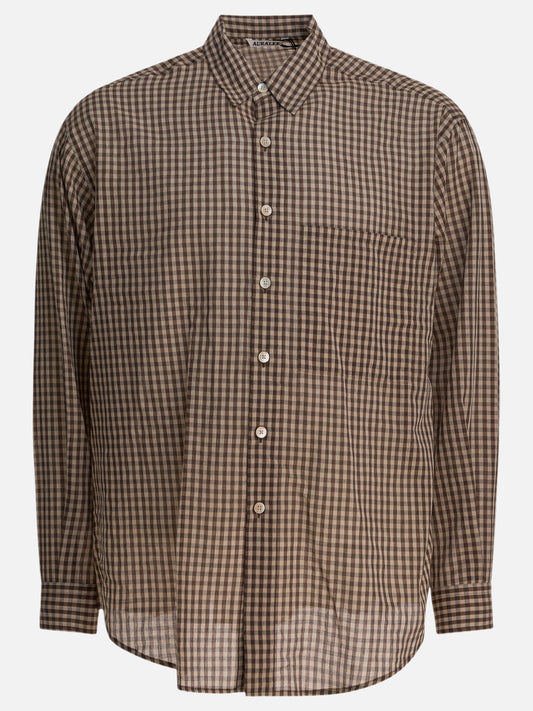 Casual shirts Gingham  Brown - Auralee Men | PLP | VIETTI Online Store 
