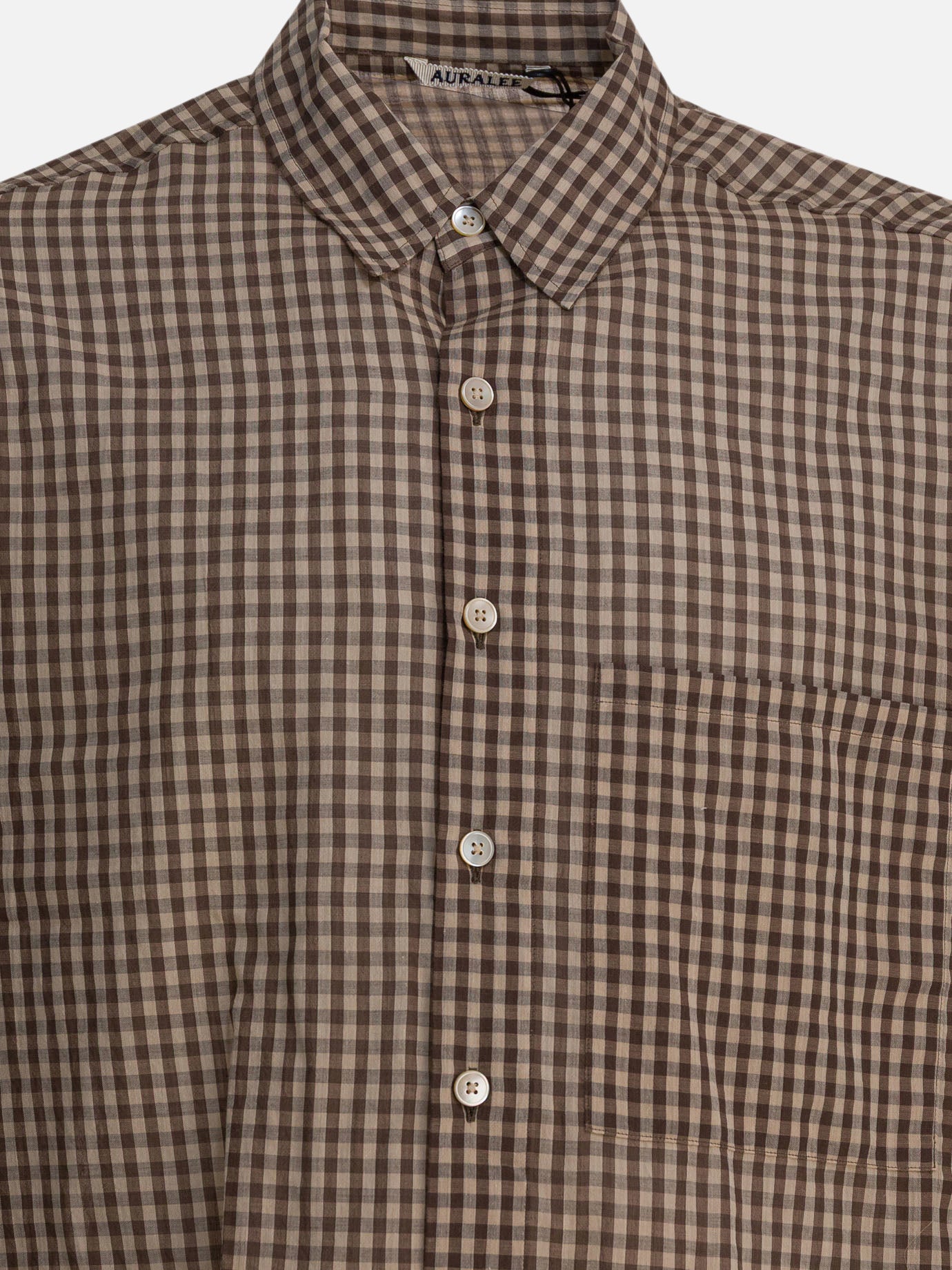 Casual shirts Gingham  Brown - Auralee Men | PDP | VIETTI Online Store | thumbnail_3