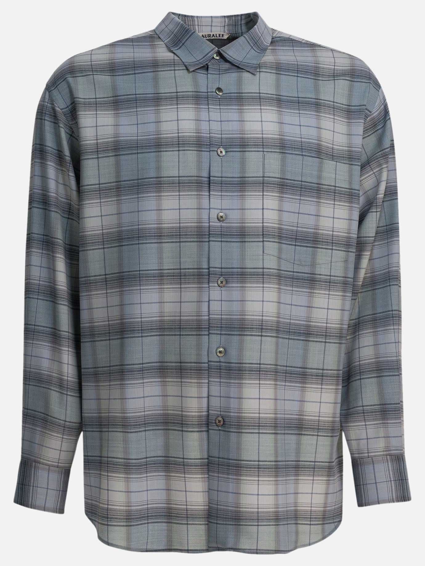 Casual shirts Check  Light blue - Auralee Men | PDP | VIETTI Online Store | thumbnail