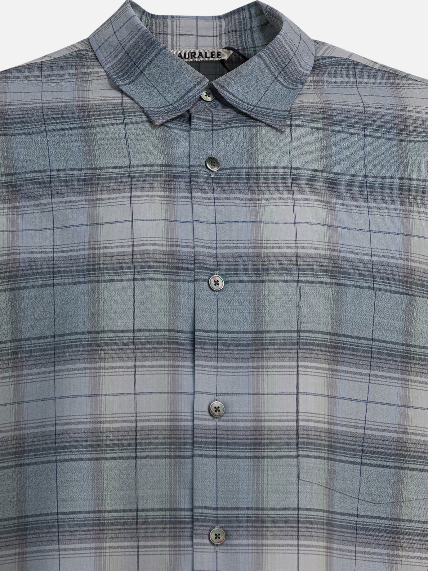 Casual shirts Check  Light blue - Auralee Men | PDP | VIETTI Online Store | thumbnail_3