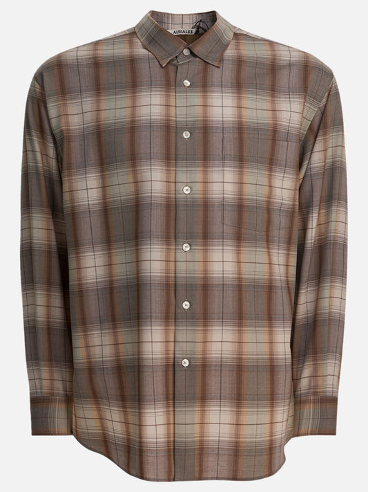 Casual shirts Check  Beige - Auralee Men | PLP | VIETTI Online Store 
