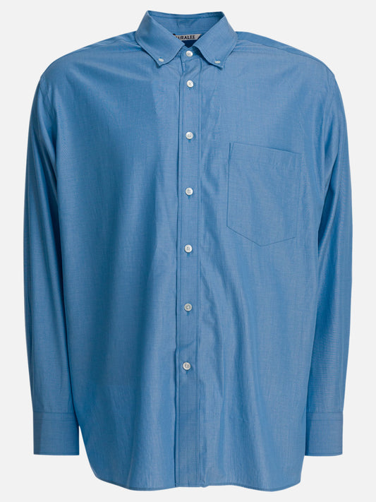 Casual shirts Solid colour  Light blue - Auralee Men | PLP | VIETTI Online Store 

