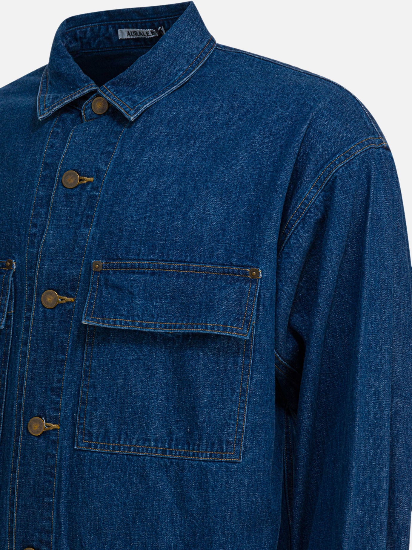 Casual shirts Denim  Blue - Auralee Men | PDP | VIETTI Online Store | Zoom-Modal_4
