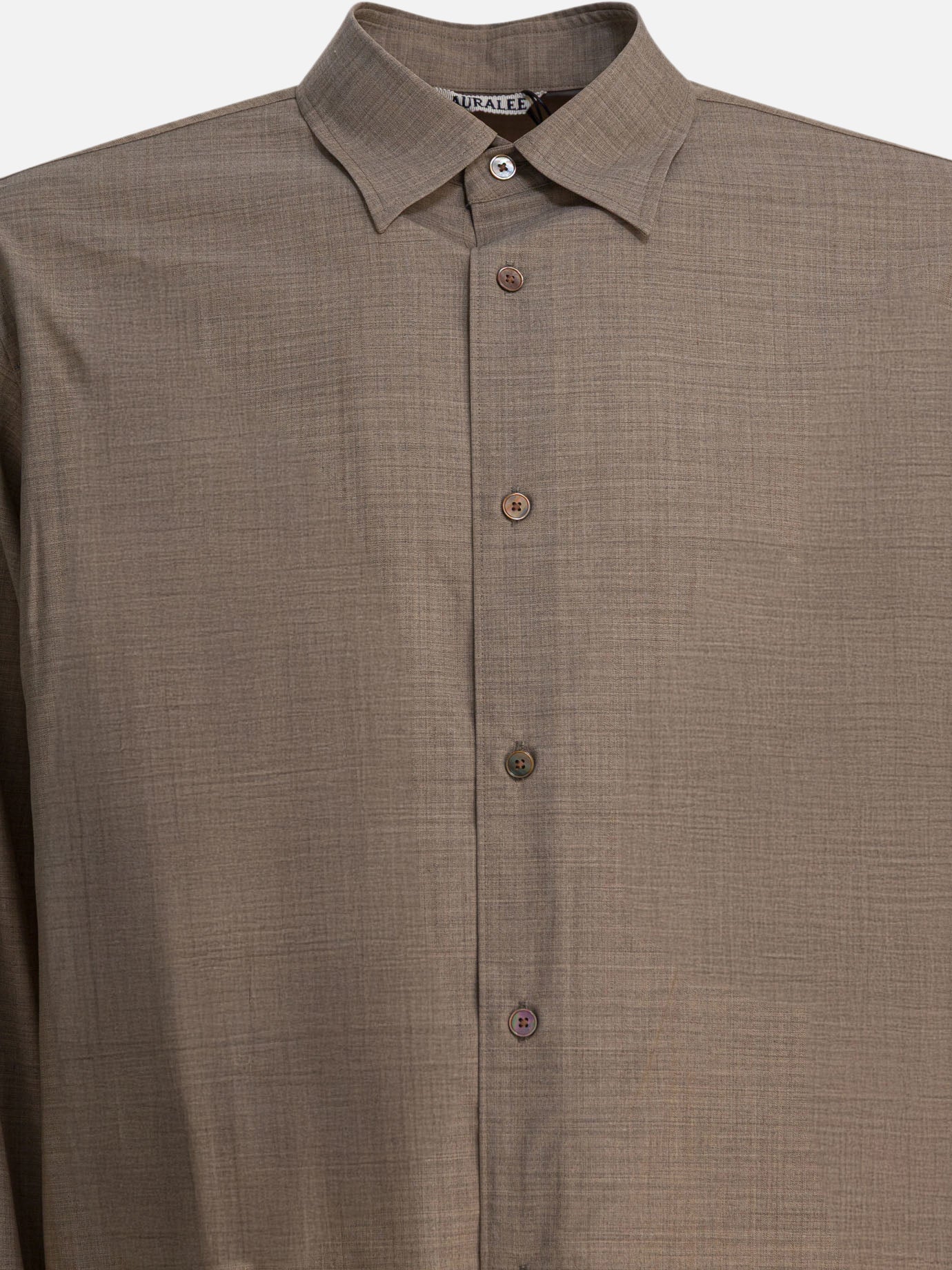Casual shirts Solid colour  Beige - Auralee Men | PDP | VIETTI Online Store | thumbnail_3