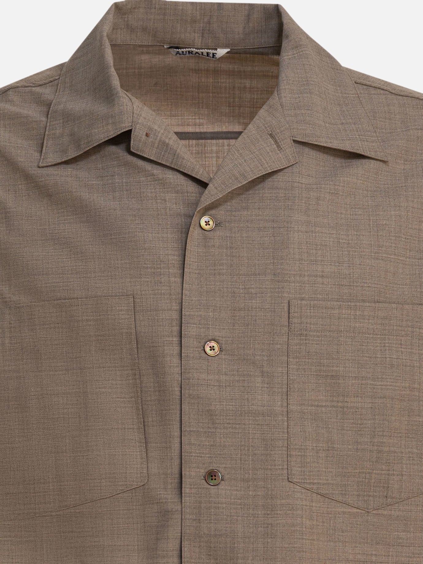 Casual shirts Solid colour  Beige - Auralee Men | PDP | VIETTI Online Store | thumbnail_3
