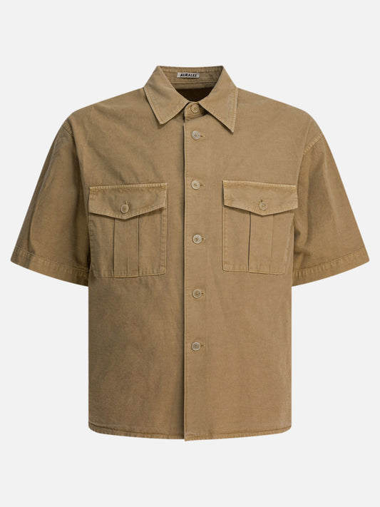 Casual shirts Solid colour  Beige - Auralee Men | PLP | VIETTI Online Store 
