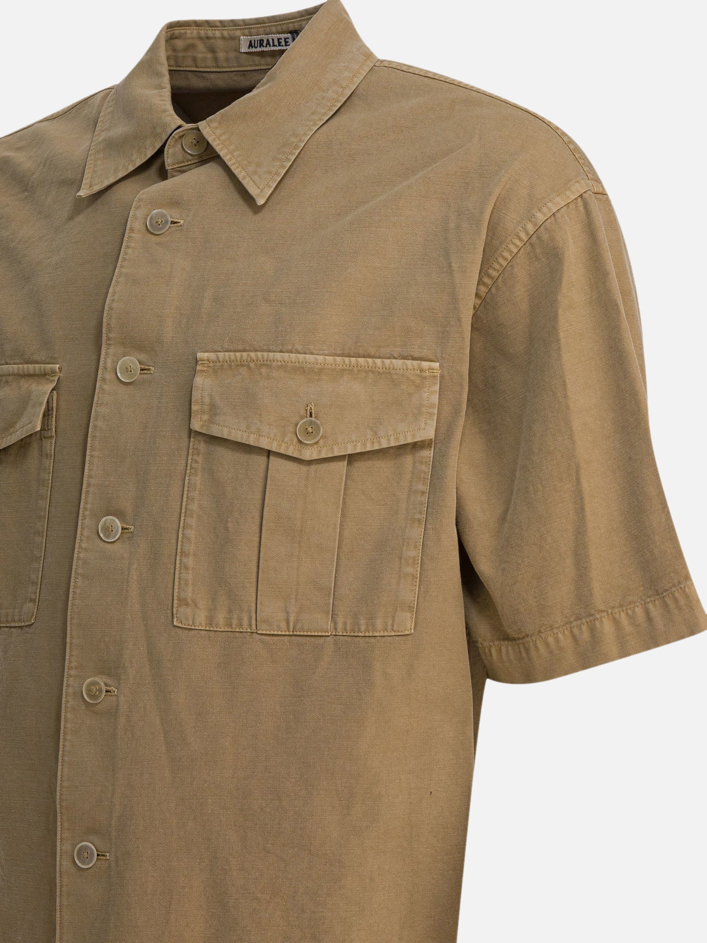 Casual shirts Solid colour  Beige - Auralee Men | PDP | VIETTI Online Store | thumbnail_4