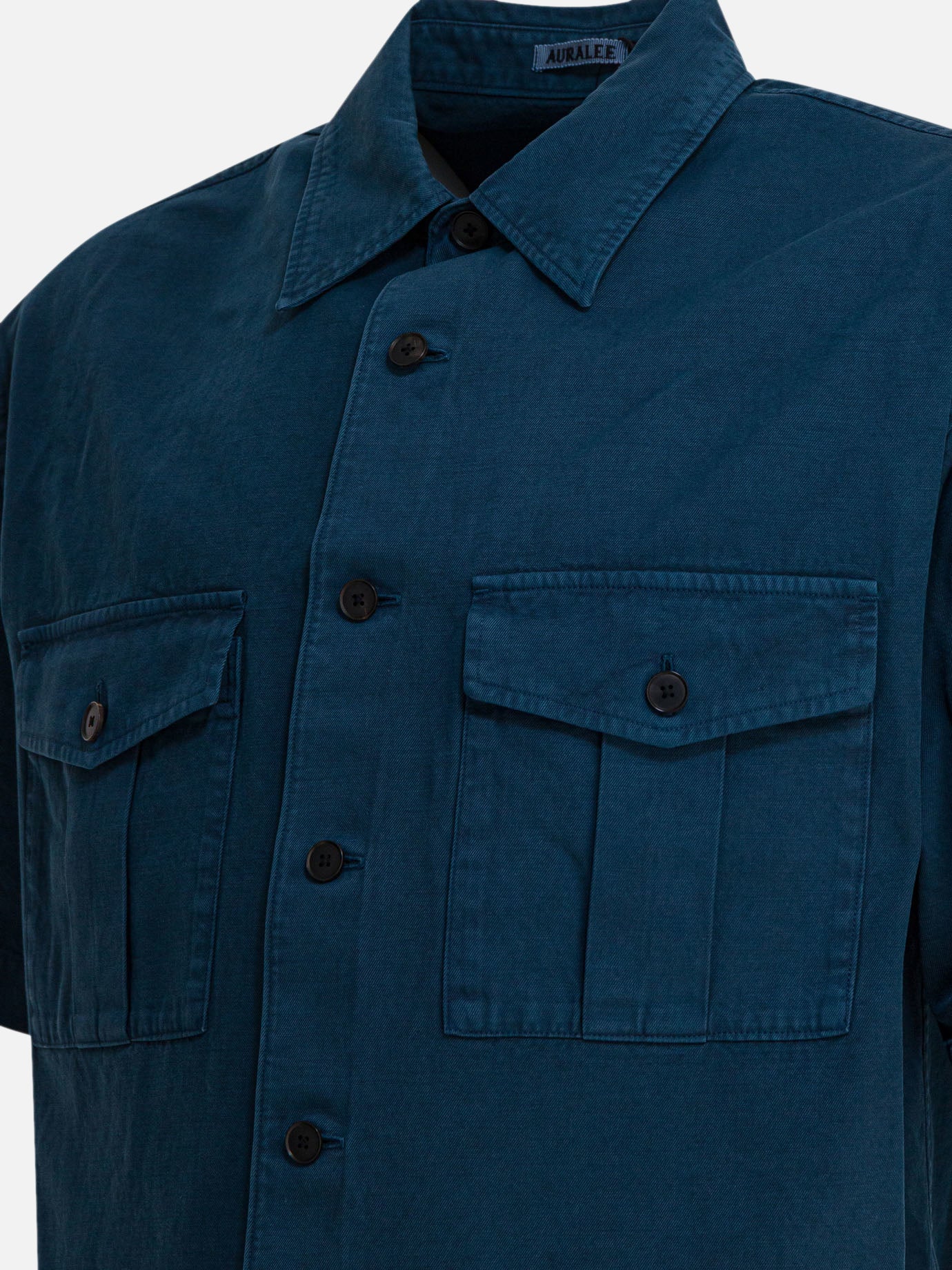 Casual shirts Solid colour  Blue - Auralee Men | PDP | VIETTI Online Store | thumbnail_4