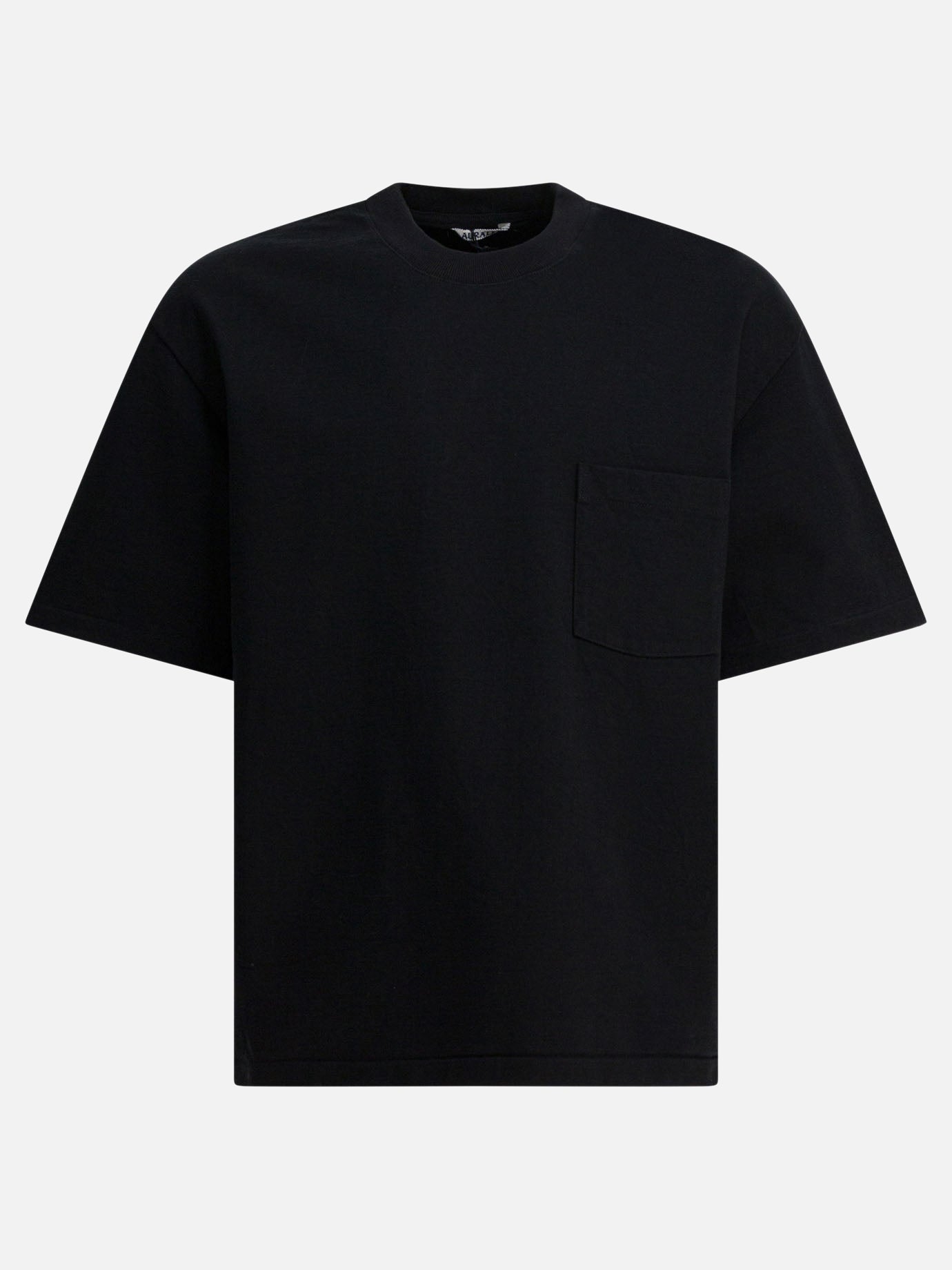 Crewneck t-shirts Solid colour  Black - Auralee Men | PDP | VIETTI Online Store | Zoom-Modal
