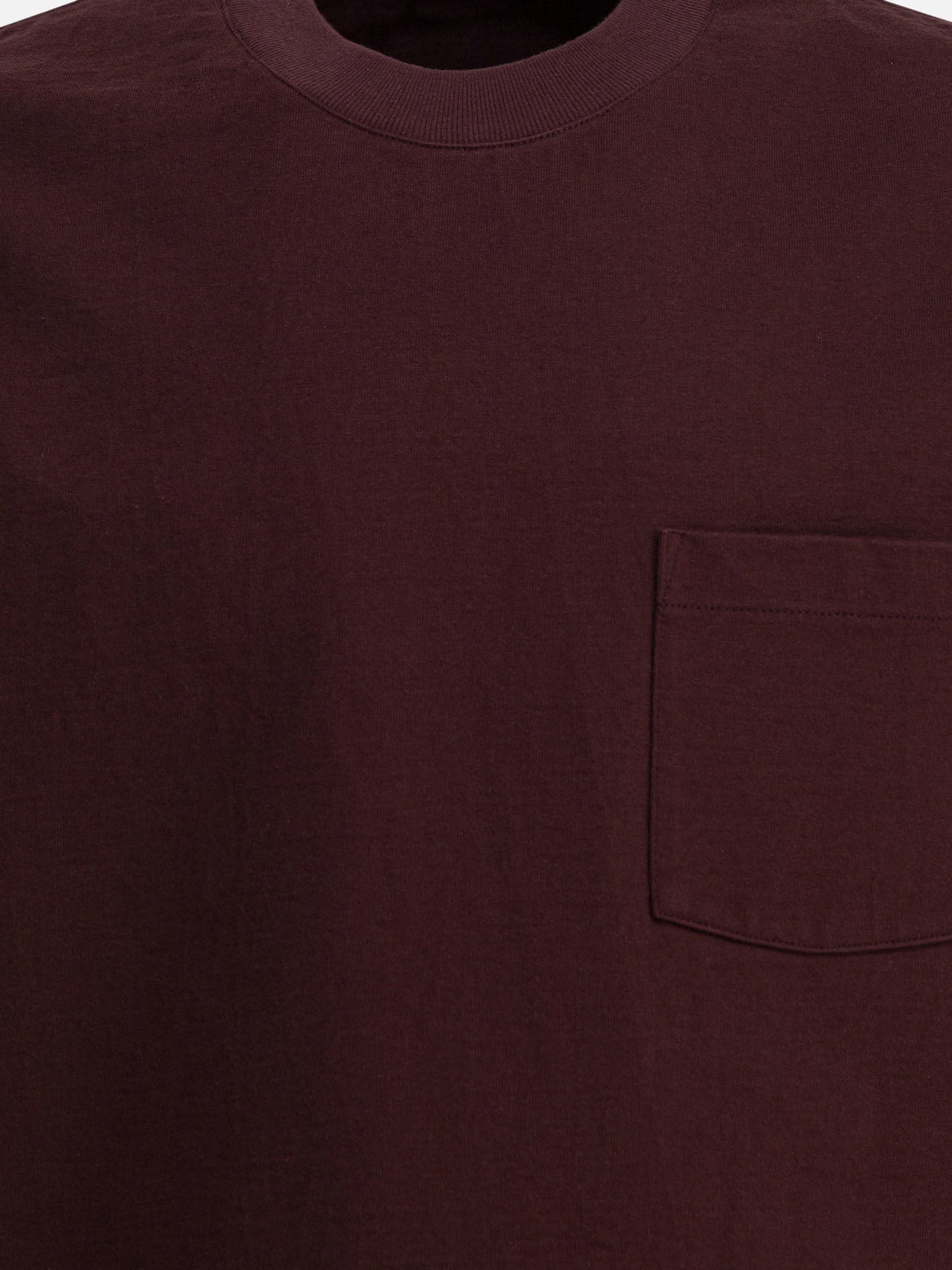 Crewneck t-shirts Solid colour  Brown - Auralee Men | PDP | VIETTI Online Store | Zoom-Modal_3
