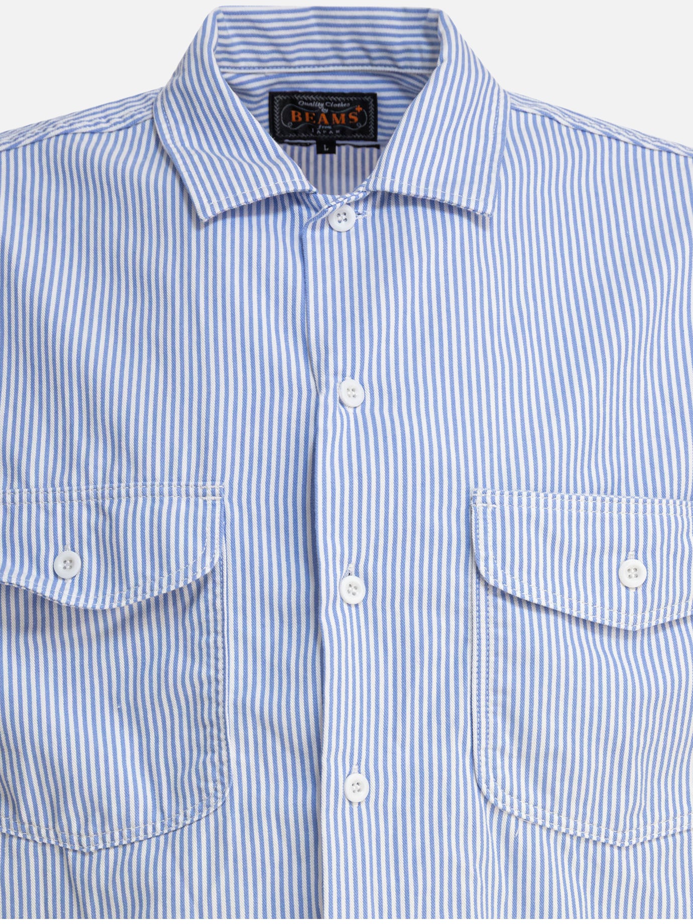 Casual shirts Striped  Blue - Beams Plus Men | PDP | VIETTI Online Store | thumbnail_3