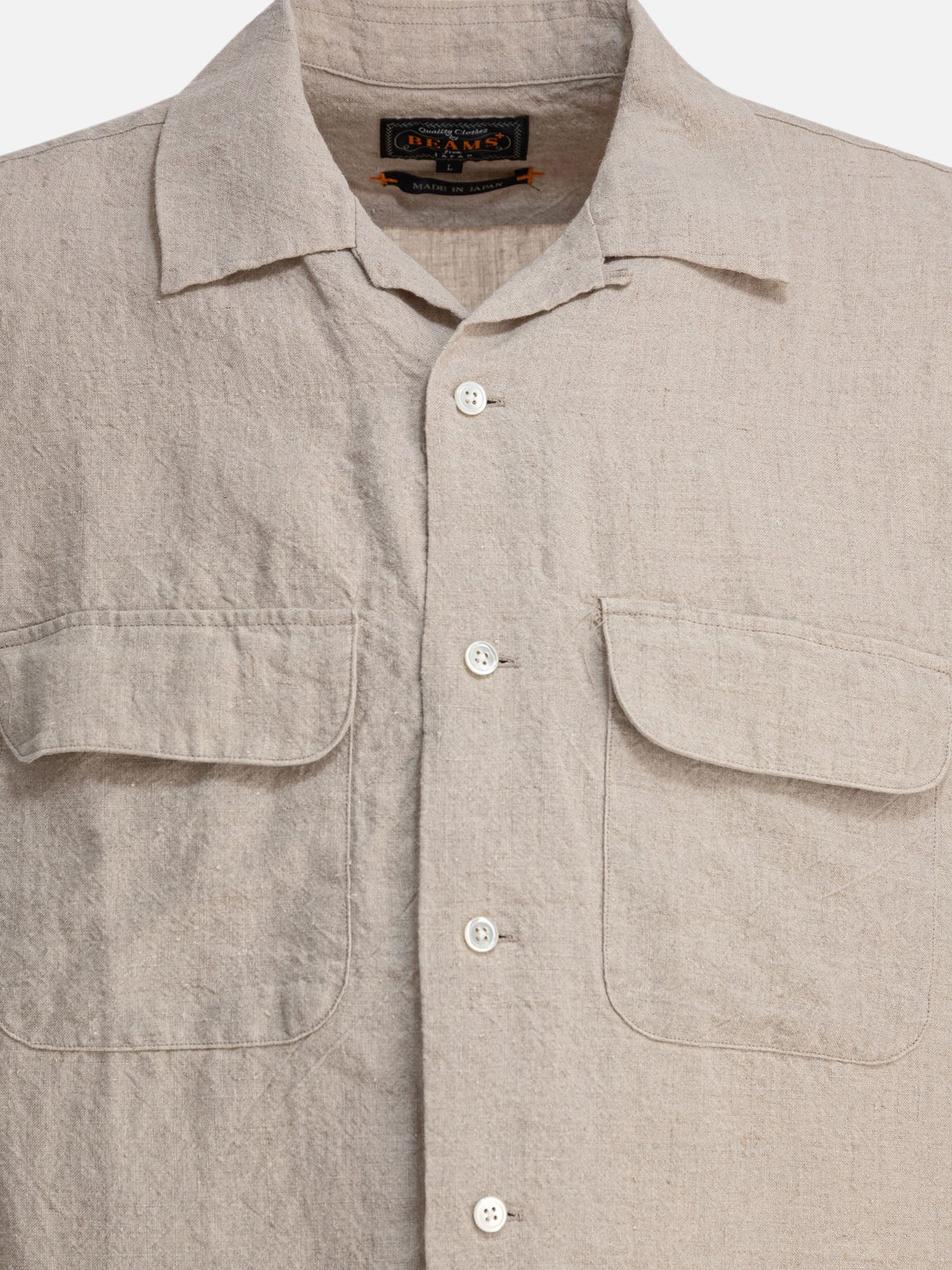 Casual shirts Solid colour  Beige - Beams Plus Men | PDP | VIETTI Online Store | Zoom-Modal_3
