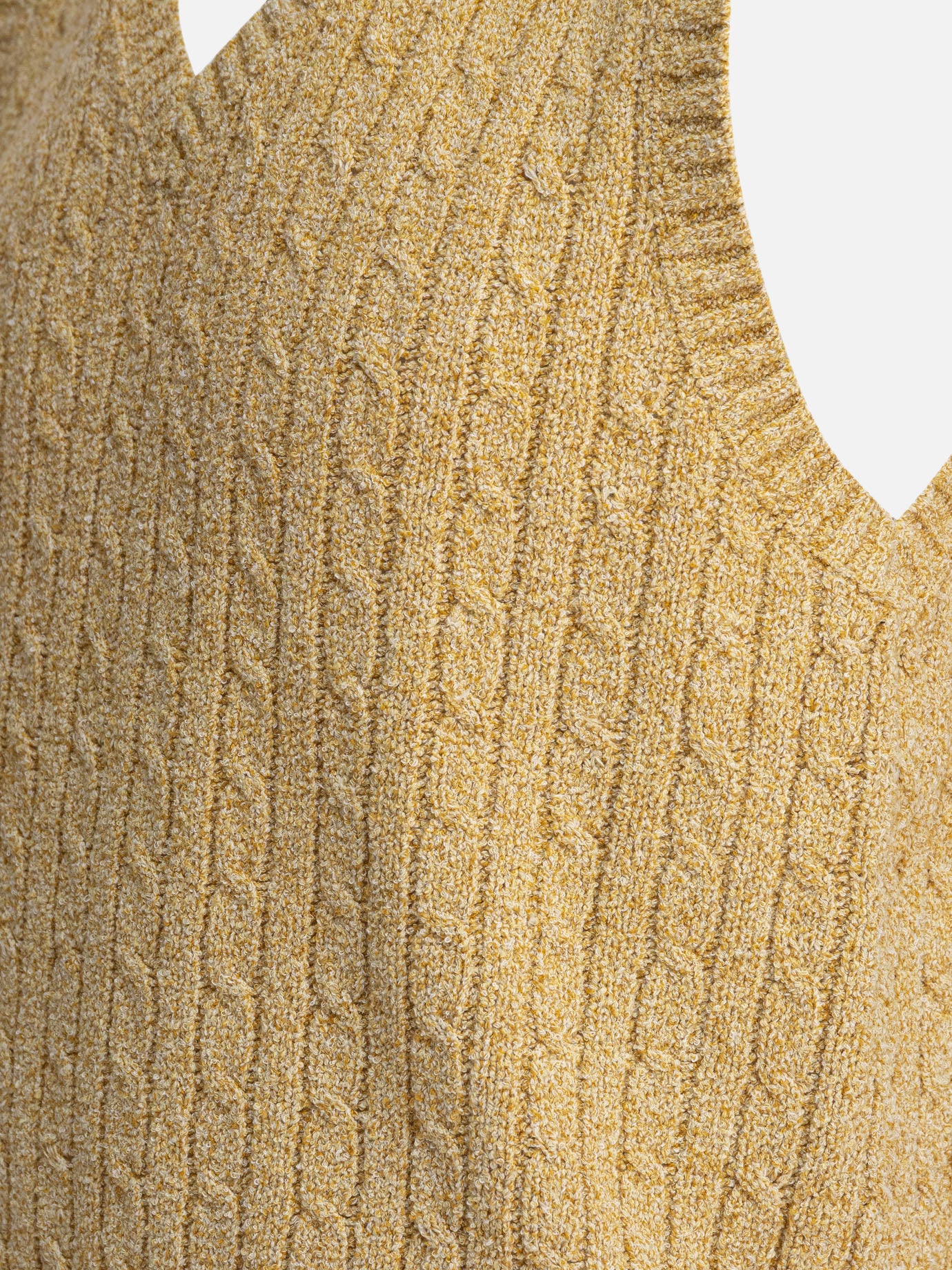Beams Plus V-neck vest 17314734_S Beige thumbnail_4