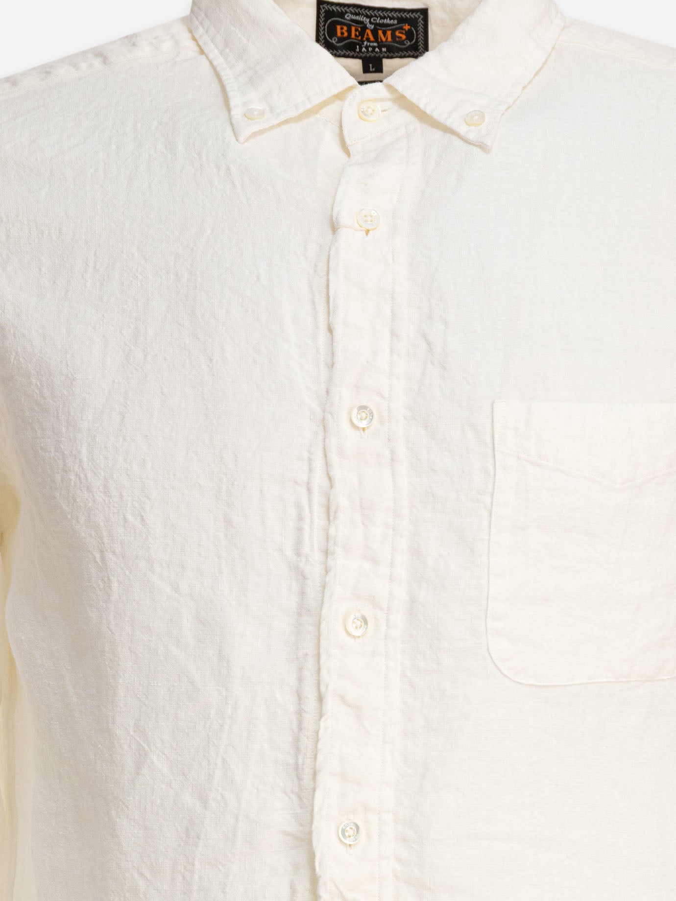 Casual shirts Solid colour  White - Beams Plus Men | PDP | VIETTI Online Store | thumbnail_3