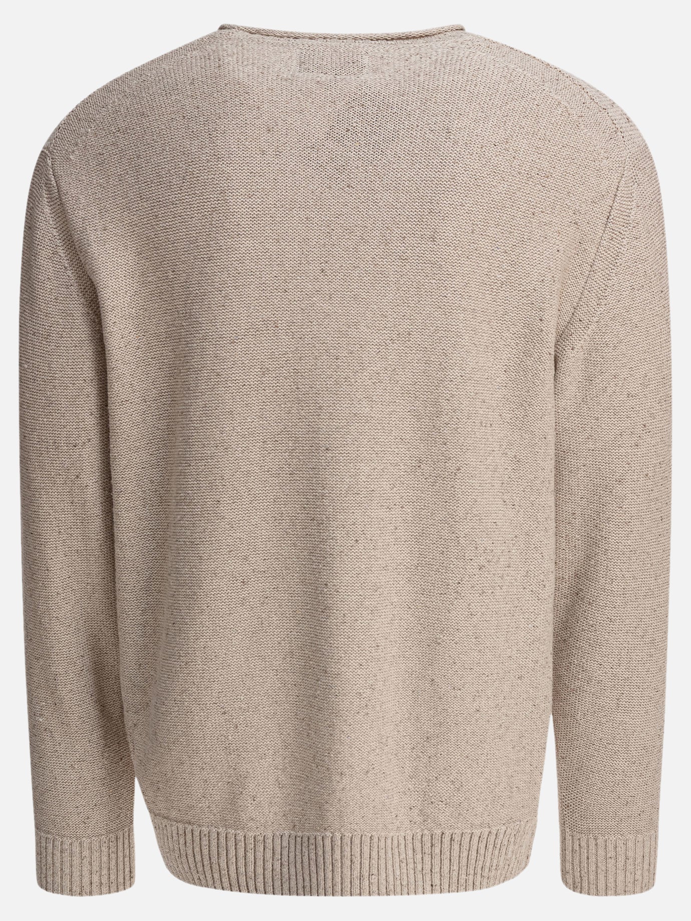 Beams Plus Round neck roll sweater Beige