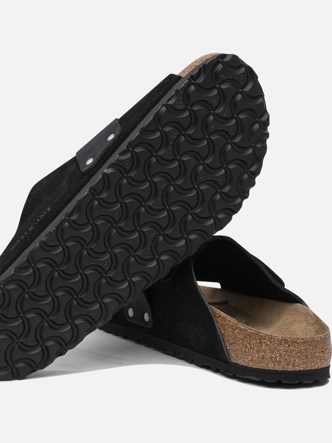 Slides 100% suede - 100% rubber  Black - Birkenstock Men | PDP | VIETTI Online Store | thumbnail_5