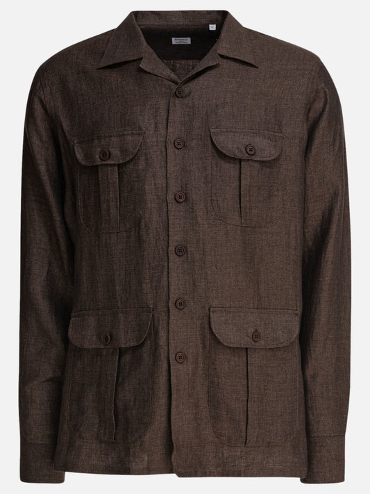 Casual shirts Solid colour  Brown - Borriello Men | PLP | VIETTI Online Store 
