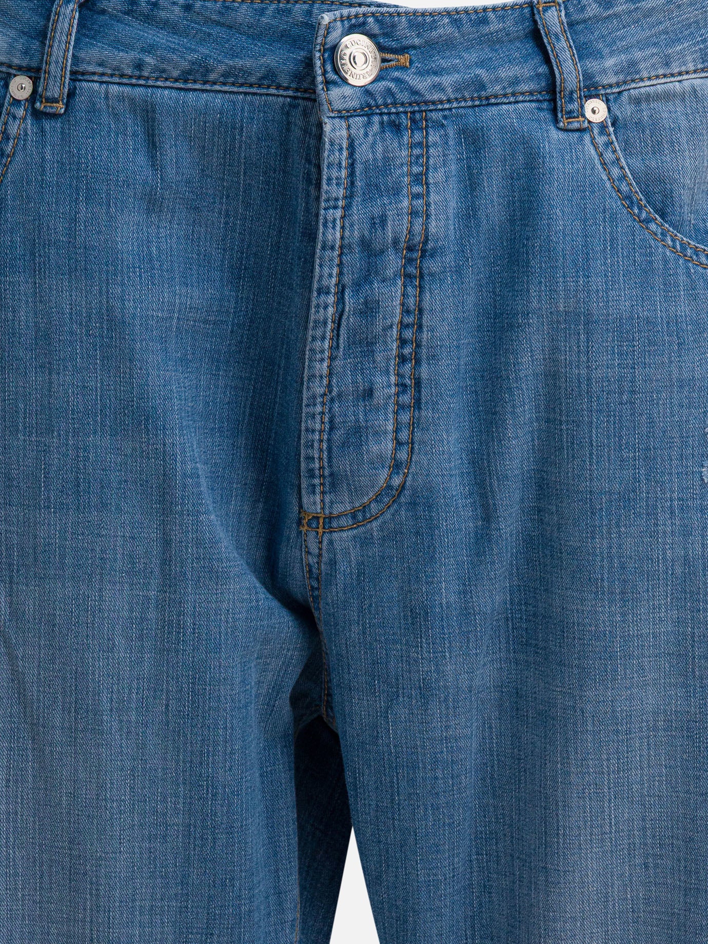 Straight-leg jeans Denim  Light blue - Brunello Cucinelli Men | PDP | VIETTI Online Store | thumbnail_3