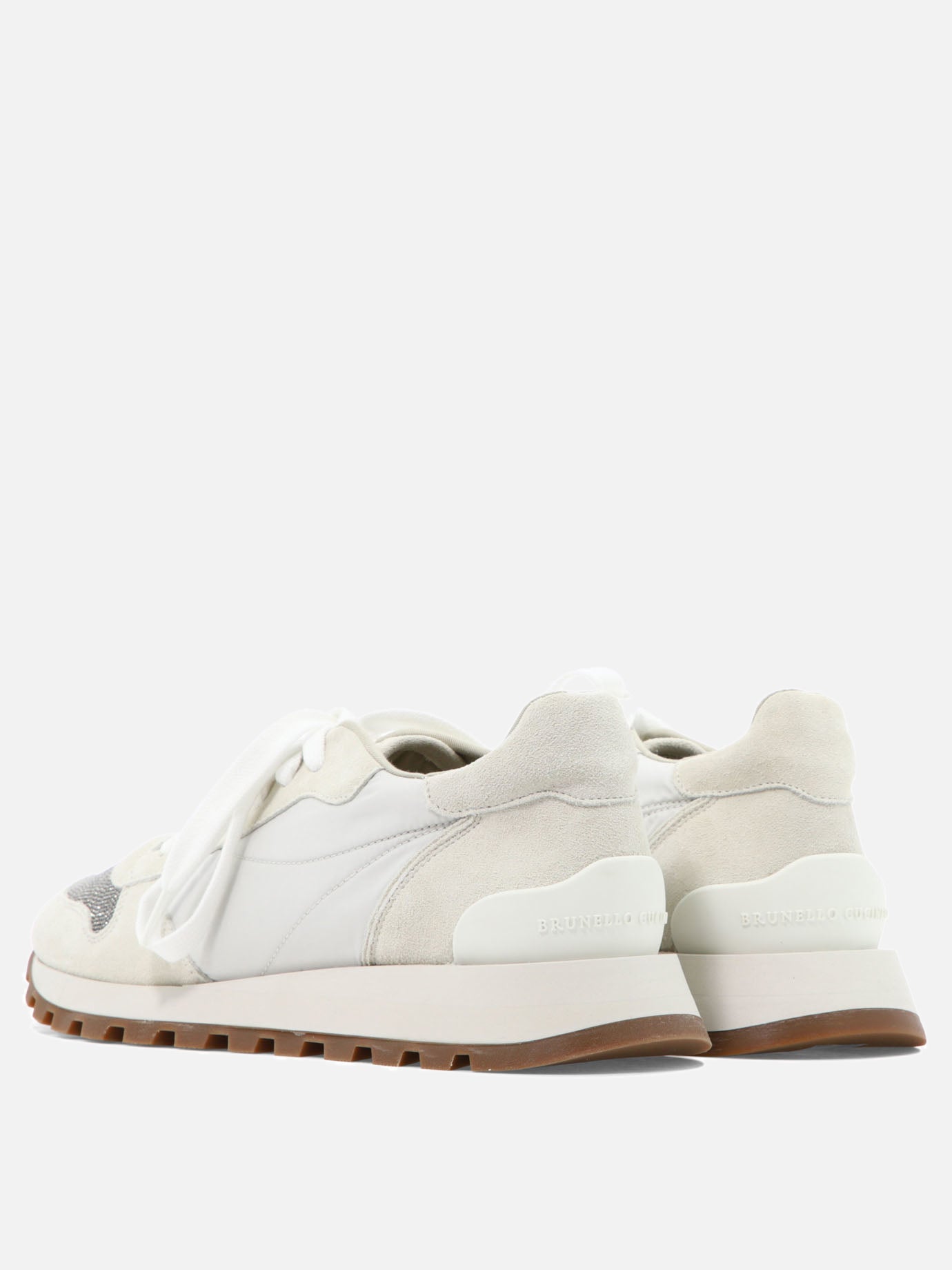 Low top sneakers 100% calf leather - 100% polyurethane  White - Brunello Cucinelli Women | PDP | VIETTI Online Store | thumbnail_4