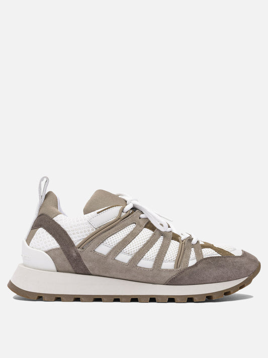 Low top sneakers 70% suede 30% mesh - 100% rubber  Brown - Brunello Cucinelli Women | PDP | VIETTI Online Store 
