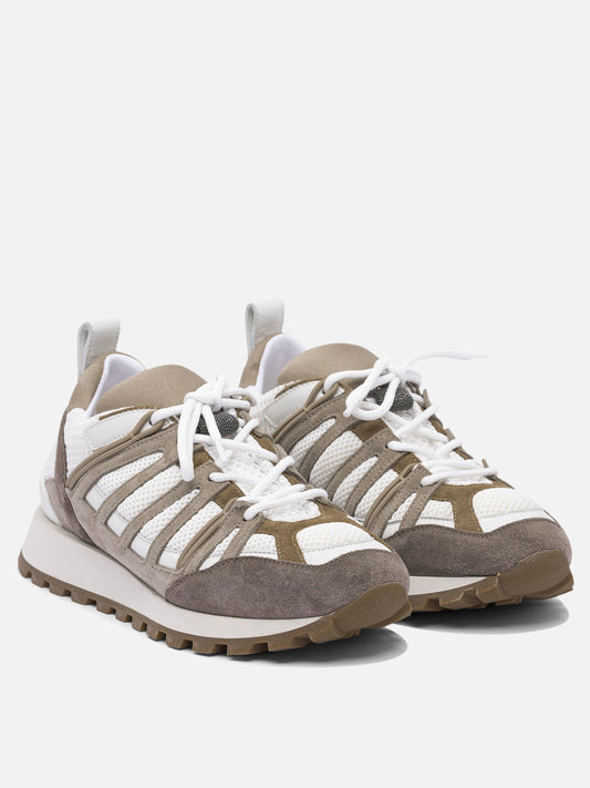 Low top sneakers 70% suede 30% mesh - 100% rubber  Brown - Brunello Cucinelli Women | PDP | VIETTI Online Store | 2

