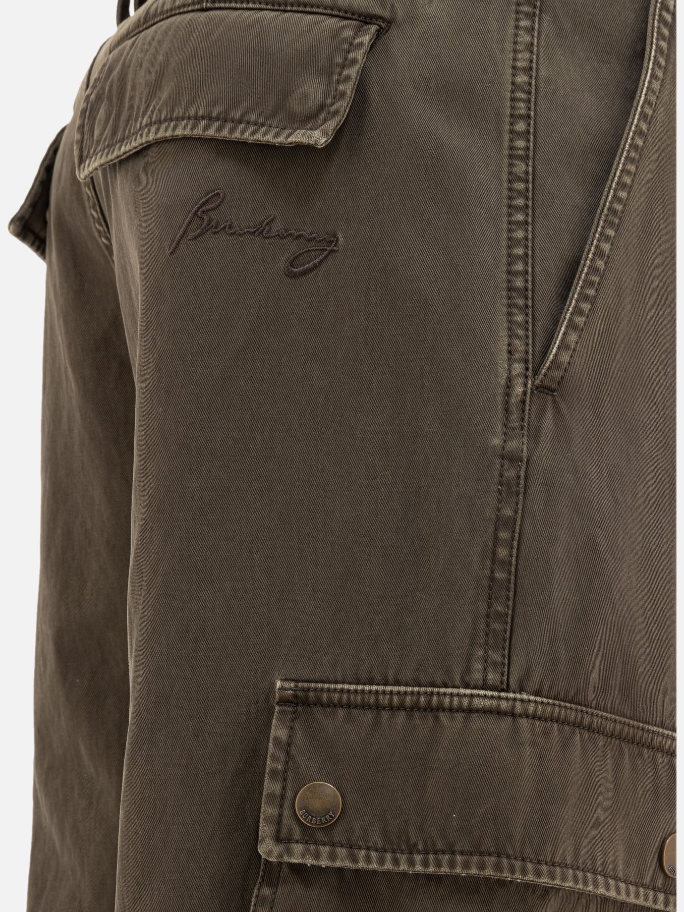 Cargo & parachute trousers Solid colour  Brown - Burberry Men | PDP | VIETTI Online Store | thumbnail_4