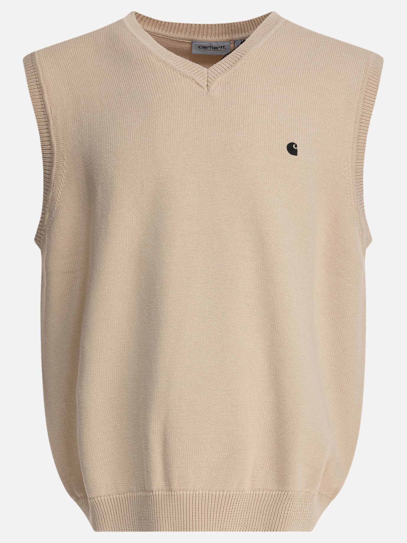 V neck sweaters Logo  Beige - Carhartt WIP Men | PDP | VIETTI Online Store | Zoom-Modal
