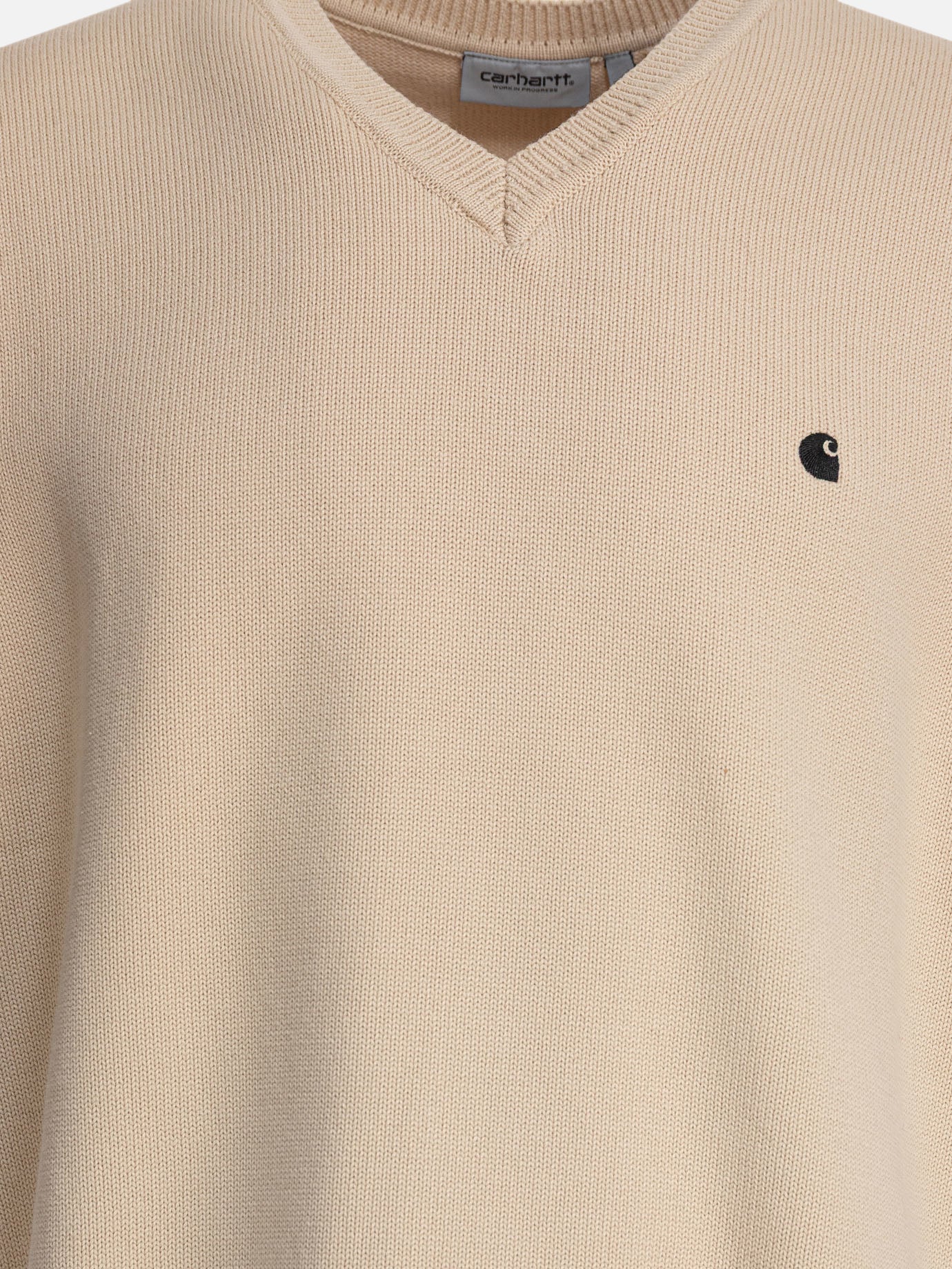 V neck sweaters Logo  Beige - Carhartt WIP Men | PDP | VIETTI Online Store | thumbnail_3