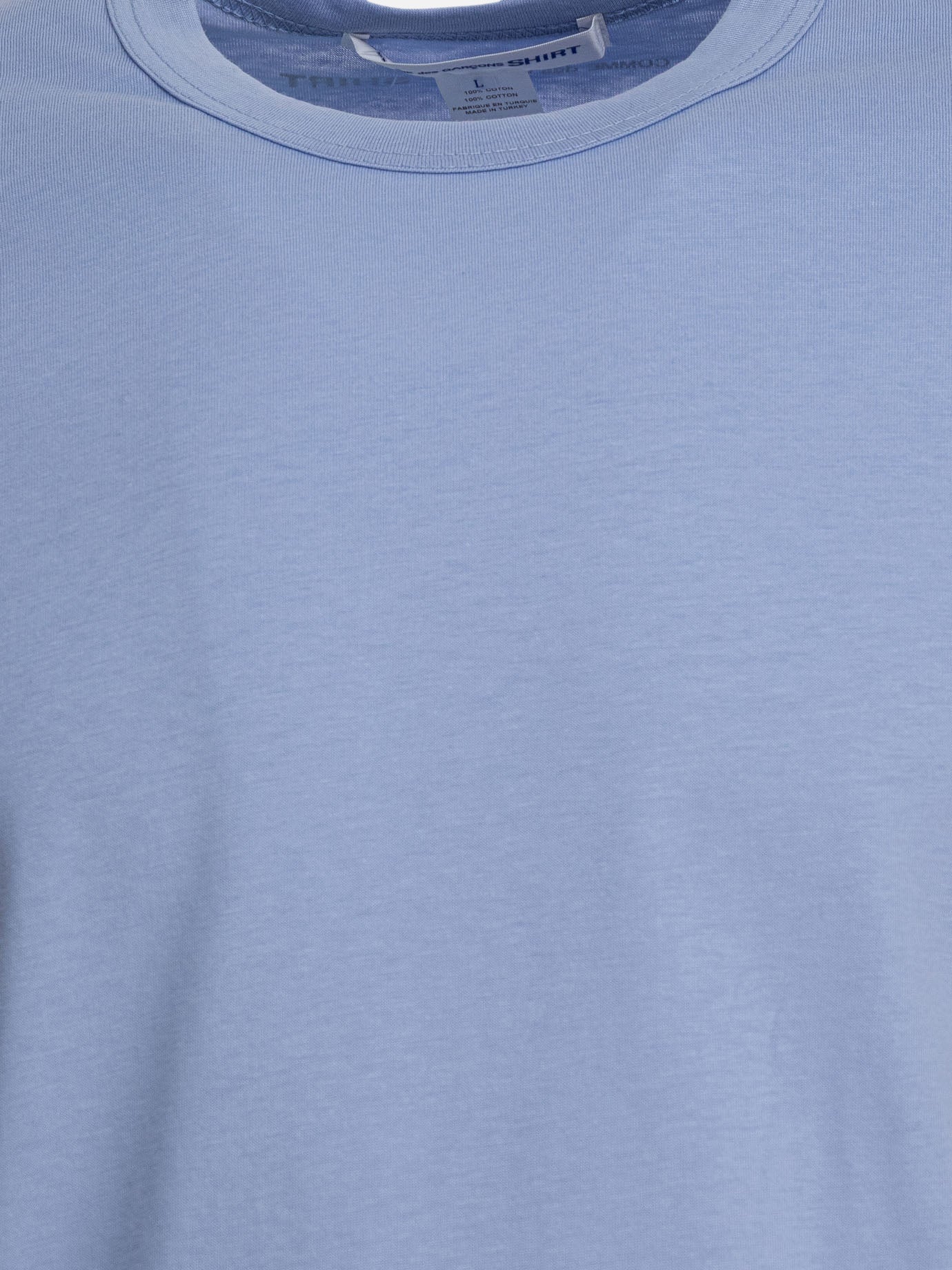 Crewneck t-shirts Solid colour  Light blue - Comme Des Garçons Shirt Men | PDP | VIETTI Online Store | thumbnail_3