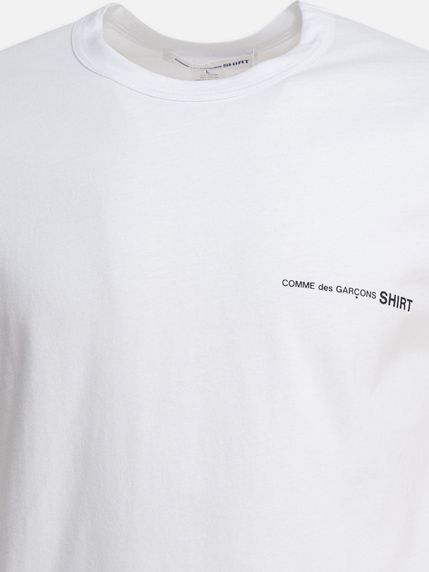 Crewneck t-shirts Logo  White - Comme Des Garçons Shirt Men | PDP | VIETTI Online Store | thumbnail_3