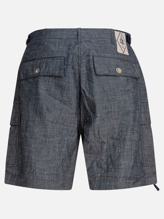 C.P. Company Cargo shorts in chambray 10940307_48 Grey 2