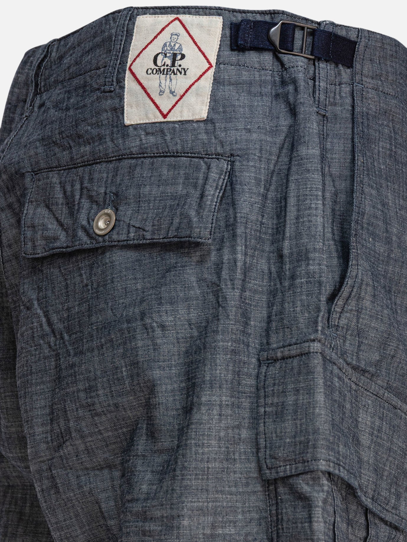 C.P. Company Cargo shorts in chambray 10940307_48 Grey thumbnail_4