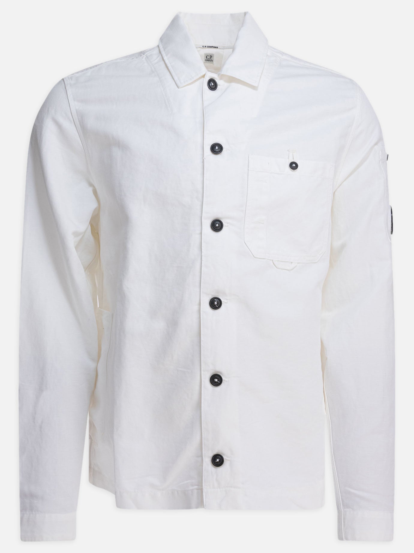 C.P. Company Cotton and linen overshirt 19575647_L White thumbnail_1
